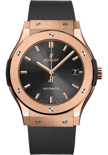Hublot Classic Fusion Racing Grey King Gold Watch - 45 mm - Gray Dial - Gray Lined Rubber Strap-511.OX.7081.RX