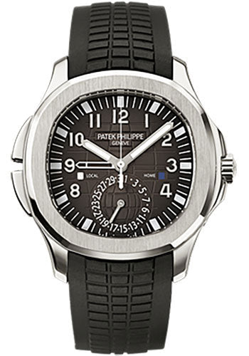 Patek Philippe Mens Aquanaut Dual Time Watch - 5164A-001