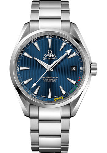 Omega Seamaster Aqua Terra 150 M Master Co-Axial Specialty Olympic Collection PyeongChang 2018 Limited Edition of 2018 Watch - 41.5 mm Steel Case - Teak Concept Blue Dial - 522.10.42.21.03.001