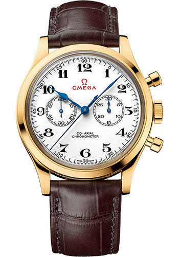 Omega Specialities Olympic Official Timekeeper Limited Edition of 188 Watch - 39 mm Yellow Gold Case - Brown Leather Strap - 522.53.39.50.04.002