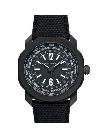 Octo Automatic Black Dial Stainless Steel Men's Watch