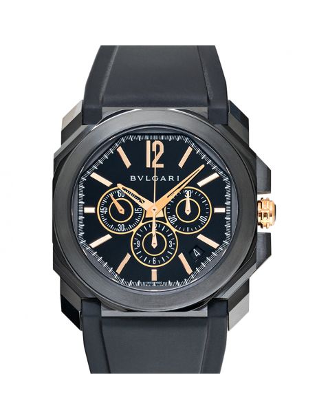 Octo Chronograph Automatic Black Dial Men's Watch