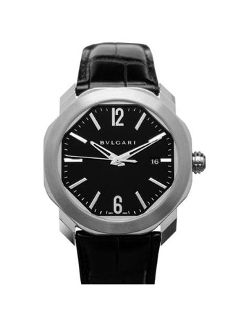 Octo Roma Automatic Black Dial Black Strap Men's Watch