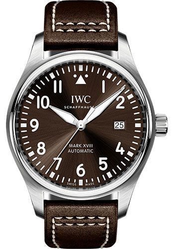 IWC Pilot's Watch Mark XVIII Edition Antoine De Saint Exupery - 40.0 mm Stainless Steel Case - Brown Dial - Brown Calfskin Strap - IW327003