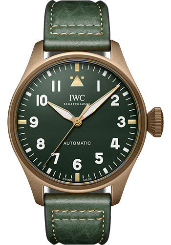IWC Big Pilot’s Watch 43 Spitfire Watch - Bronze Case - Green Dial - Green Buffalo Leather Strap - IW329702