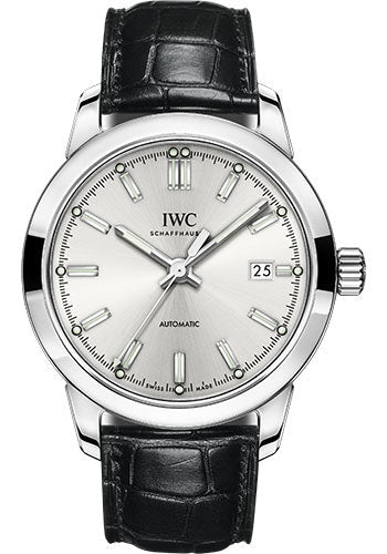 IWC Ingenieur Automatic Watch - 40.0 mm Stainless Steel Case - Silver Dial - Black Alligator Strap - IW357001