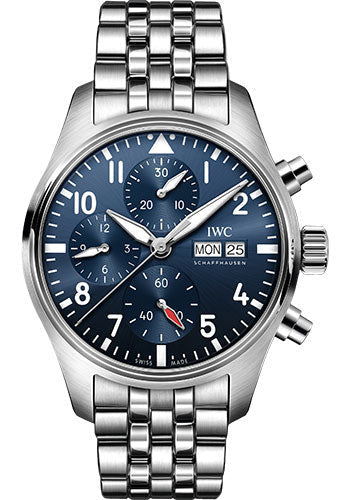 IWC Pilot's Watch Chronograph 41 - Stainless Steel Case - Blue Dial - Stainless Steel Bracelet - IW388102