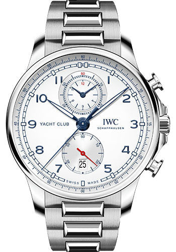 IWC Portugieser Yacht Club Chronograph - Stainless Steel Case - Silver-Plated Dial - Stainless Steel Strap - IW390702
