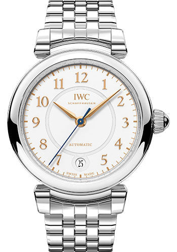 IWC Da Vinci Automatic 36 Watch - 36.0 mm Stainless Steel Case - Silver Dial - Steel Bracelet - IW458307