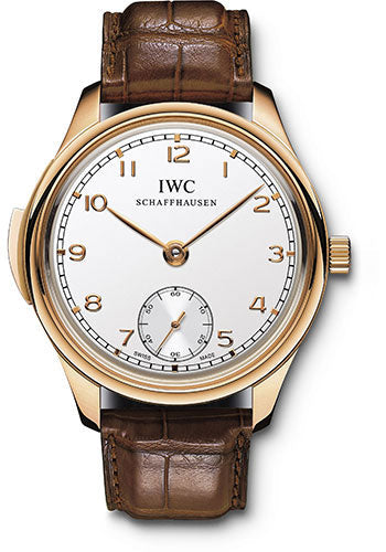 IWC Portuguese Minute Repeater Limited Edition of 500 Watch - 44 mm Red Gold Case - Silver Dial - Brown Alligator Strap - IW544907