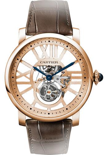 Cartier Rotonde de Cartier Skeleton Flying Tourbillon Numbered Edition of 100 Watch - 45 mm Pink Gold Case - W1580046