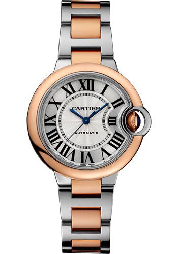 Cartier Ballon Bleu De Cartier Watch - 33 mm Steel Case - Pink Gold Bezel - W2BB0023