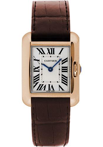 Cartier Tank Anglaise SM Watch - 30.2 mm Pink Gold Case - Brown Alligator Strap - W5310027