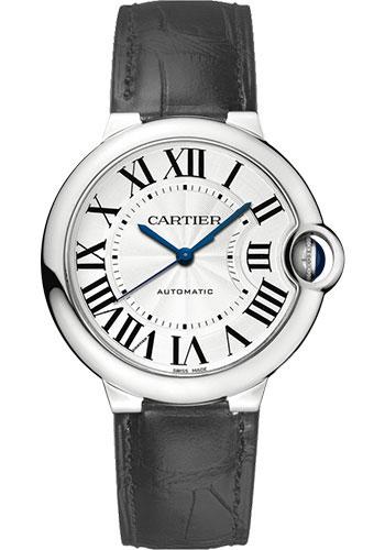 Cartier Ballon Bleu de Cartier Watch - 36.6 mm Steel Case - Black Alligator Strap - W69017Z4