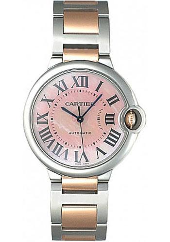 Cartier Ballon Bleu de Cartier Watch - Medium Steel And Pink Gold Case - Pink Mother-of-Pearl Dial - W6920033