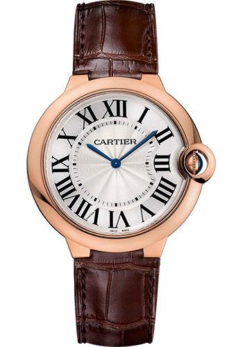 Cartier Ballon Bleu de Cartier Watch - 40 mm Pink Gold Case - Brown Alligator Strap - W6920083