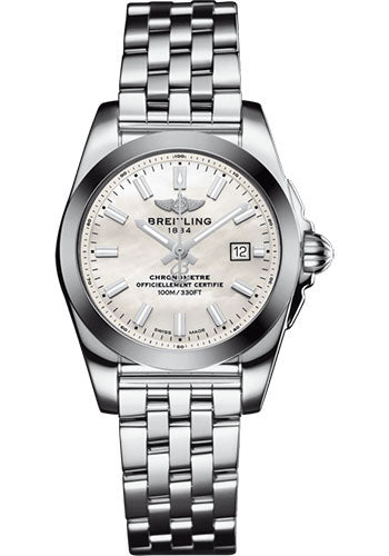 Breitling Galactic 29 Sleek Watch - Steel - Mother-Of-Pearl Dial - Steel Bracelet - W72348121A1A1