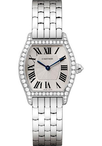 Cartier Tortue Watch - 30 mm White Gold Diamond Case - WA501011