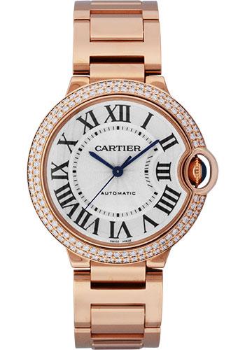 Cartier Ballon Bleu de Cartier Watch - Medium Pink Gold Case - Diamond Bezel - WE9005Z3
