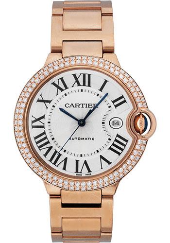 Cartier Ballon Bleu de Cartier Watch - Large Pink Gold Case - Diamond Bezel - WE9008Z3