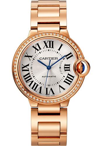 Cartier Ballon Bleu de Cartier Watch - 36 mm Pink Gold Case - Diamond Bezel - WJBB0037