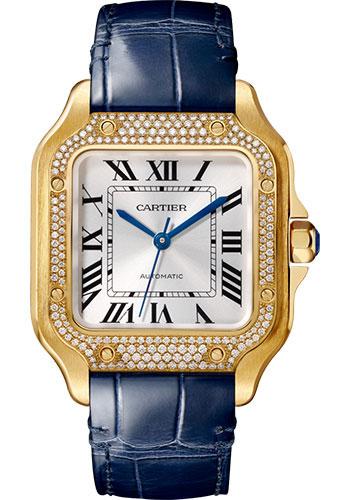 Cartier Santos de Cartier Watch - 35.1 mm Yellow Gold Case - Diamond Bezel - WJSA0008