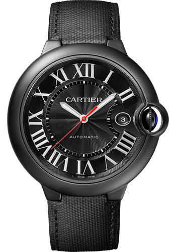 Cartier Ballon Bleu De Cartier Watch - 42.1 mm Steel And Adlc Case - Black Dial - Black Calfskin Strap - WSBB0015