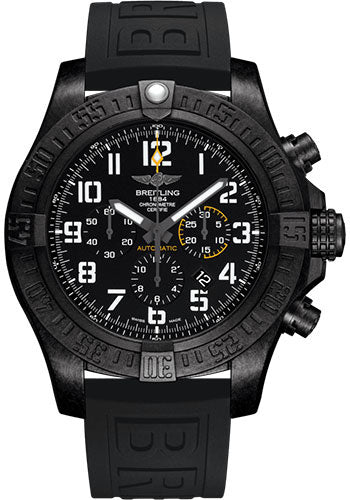 Breitling Avenger Hurricane 12h Watch - Breitlight - Volcano Black Dial - Black Diver Pro III Strap - Folding Buckle - XB0170E41B1S1